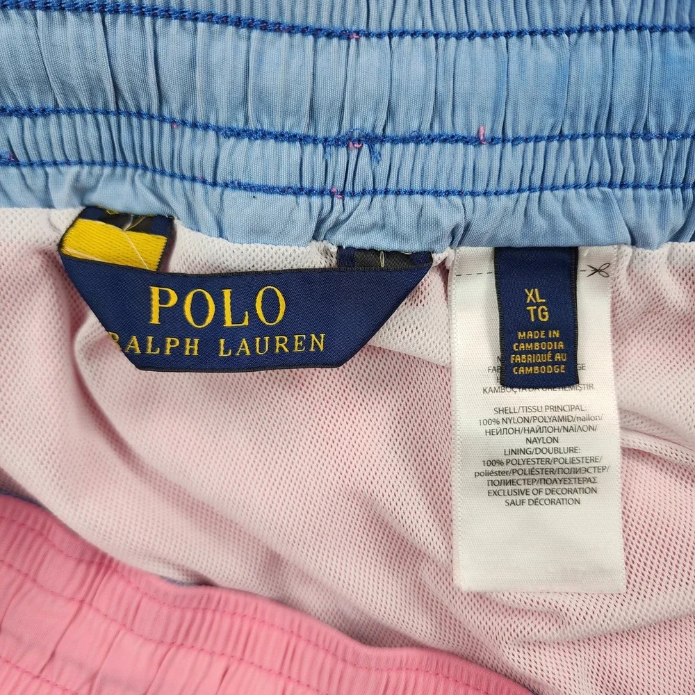 Polo Ralph Lauren Traveler‎ Swim Trunks Pink Mens XL Mesh Liner Board Shorts 6in